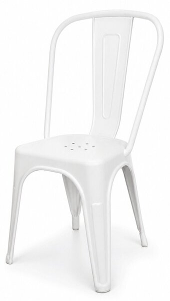 Scaun de cafenea în stil loft Metro PP – alb