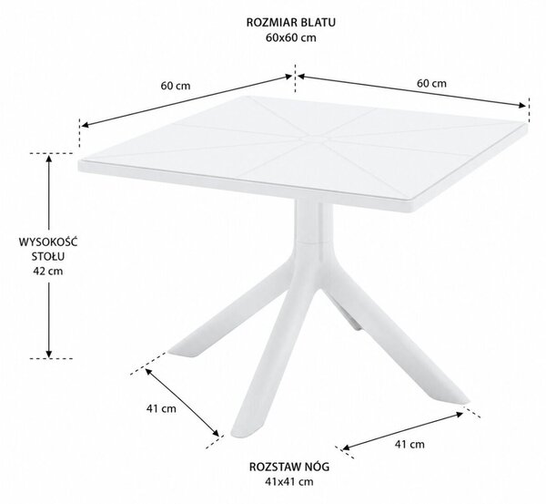 Măsuță pentru copii Solo Mini 60x60 cm – albă
