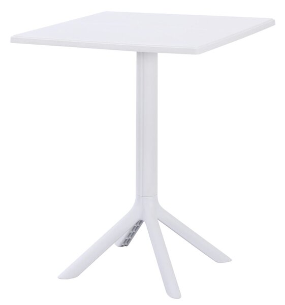Măsuță de grădină Solo PP, masă de exterior 60x60 cm – albă