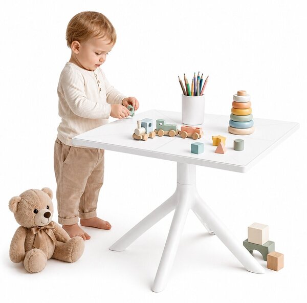 Măsuță pentru copii Solo Mini 60x60 cm – albă