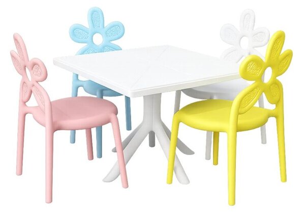 Măsuță pentru copii Solo Mini 60x60 cm – albă