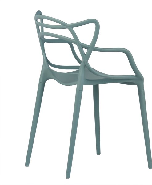 Scaun modern scandinav cu design ajurat Split – culoare salvie