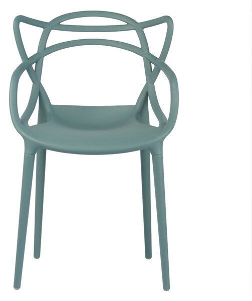 Scaun modern scandinav cu design ajurat Split – culoare salvie