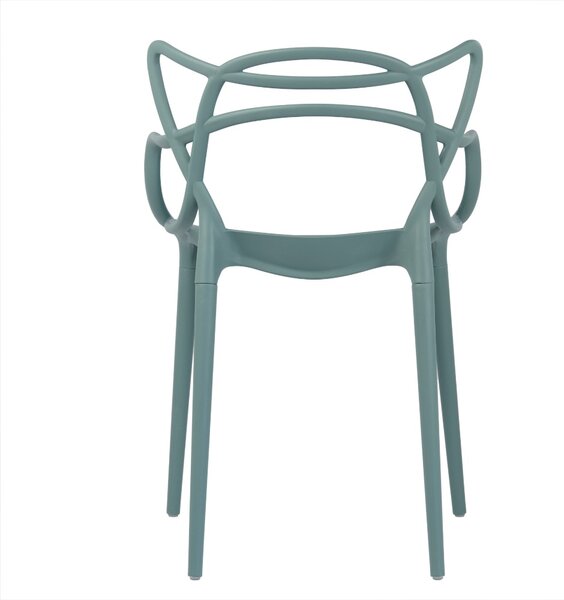Scaun modern scandinav cu design ajurat Split – culoare salvie