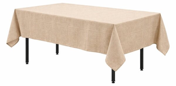Fată de masă din pânză bej „Boho” 280x170 cm pentru masă de banchet – imitație de in