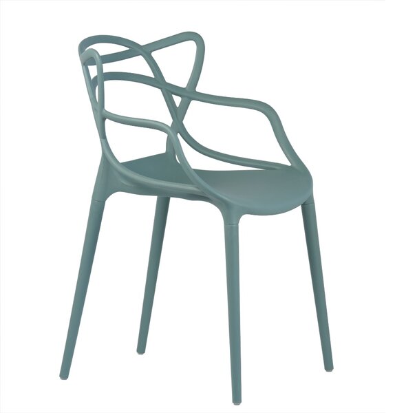 Scaun modern scandinav cu design ajurat Split – culoare salvie