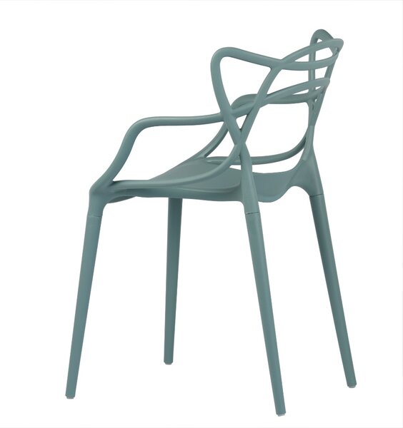 Scaun modern scandinav cu design ajurat Split – culoare salvie