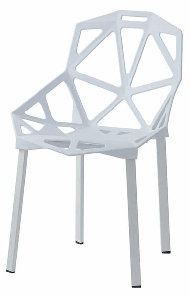 Set Modern de 3 Scaune Split Albe