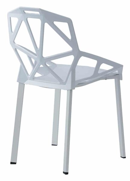 Set Modern de 3 Scaune Split Albe