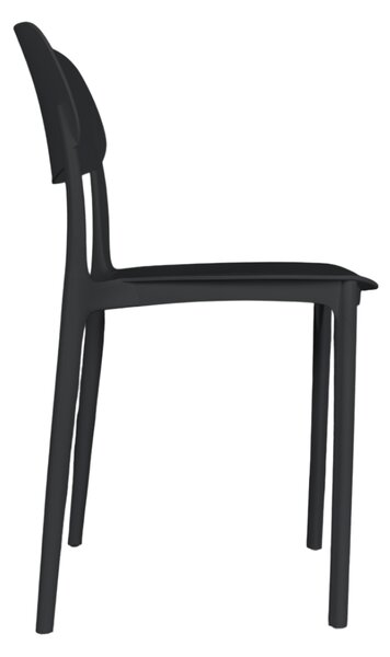 Scaun de cafenea și restaurant Linea – Negru