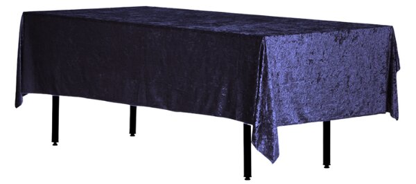 Față de masă velur albastru închis dreptunghiulară 280x160 cm