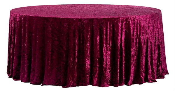 Față de masă velur bordo rotundă 340 cm