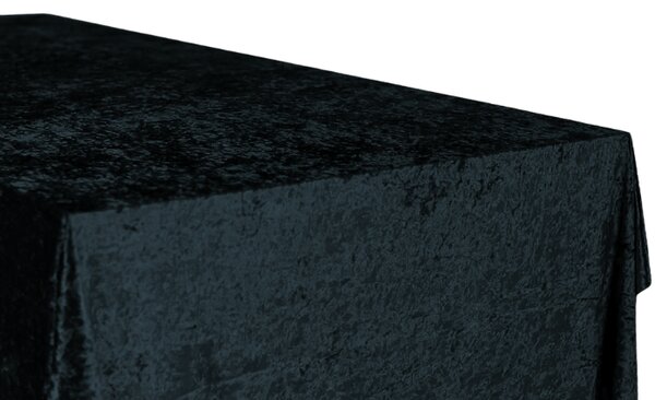 Față de masă din catifea neagră, dimensiuni 280x160 cm