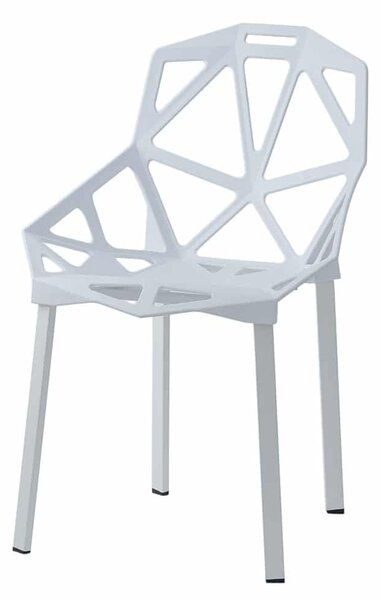 Set Modern de 3 Scaune Split Albe