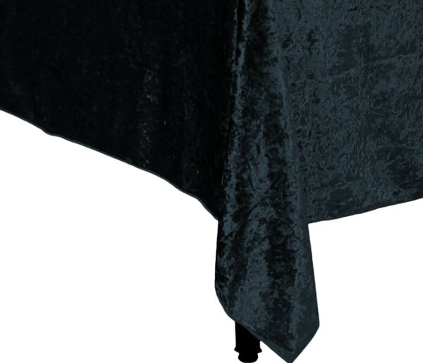 Față de masă din catifea neagră, dimensiuni 280x160 cm