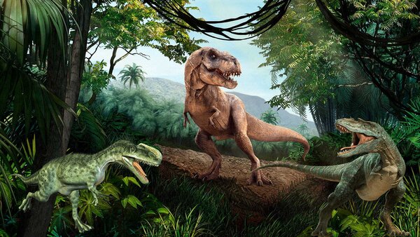 Fototapet Dinozaur într-o pădure, Fototapet animale, Fototapet populare, u36756 - Tapeko.ro