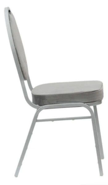 Scaun Banket Tapitat Velvet Venezia – Gri Deschis