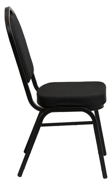 Scaun banket Luxus Dark 25x25x1.2, negru lucios