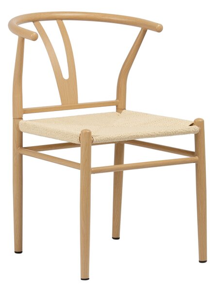 Scaun banquet de cafenea împletit, confort, culoare naturală
