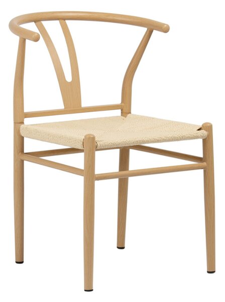 Scaun banquet de cafenea împletit, confort, culoare naturală