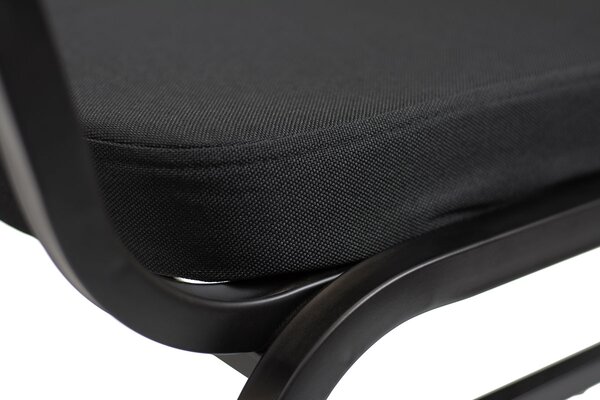 Scaun banket Luxus Dark 25x25x1.2, negru lucios
