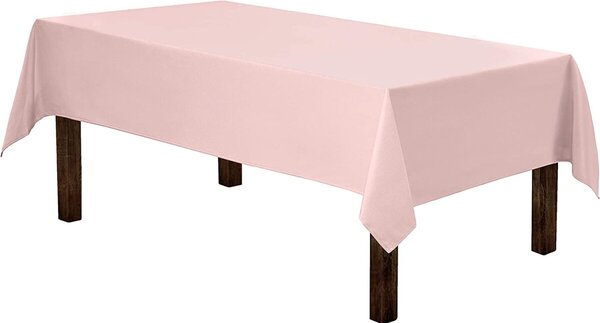 Fata de masa rezistenta la pete pentru o masa de banchet 280x170cm roz pudrat