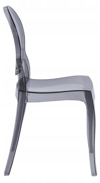Scaun de nuntă transparent Ghost - negru