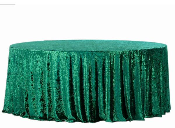 Fata de masa rotunda din catifea verde Fi340cm Catifea