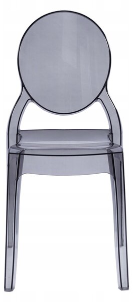 Scaun de nuntă transparent Ghost - negru