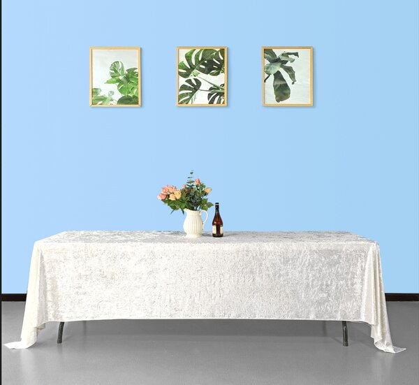 Fata de masa dreptunghiulara bej catifea 280x160cm Catifea
