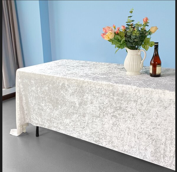 Fata de masa dreptunghiulara bej catifea 280x160cm Catifea