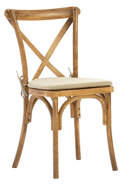 Scaun industrial rustic Boho PP - imitatie lemn deschis
