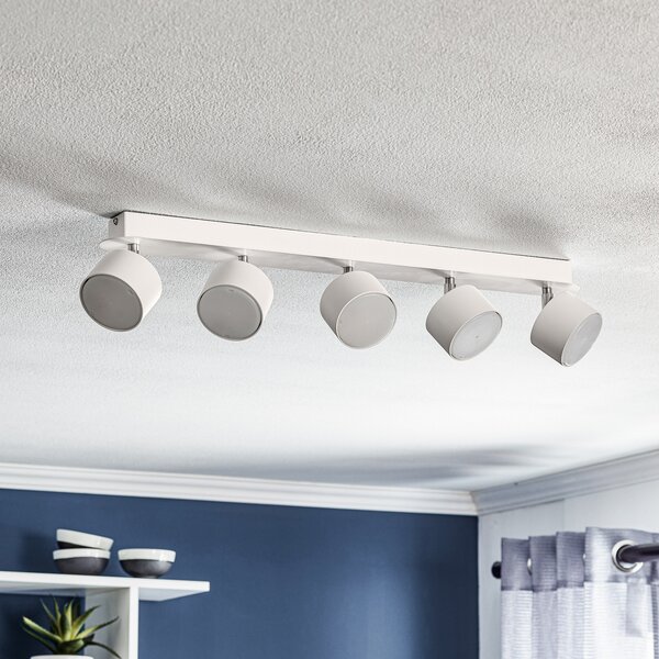 Eko-Light Spot de tavan Cloudy cu 5 becuri, alb, reglabil, Alb, Camera de zi / sufragerie, Metal, Modern