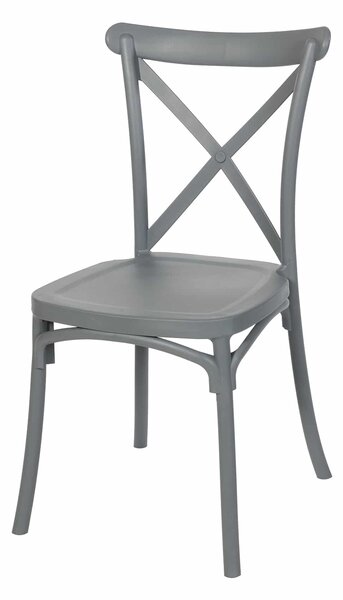 Scaun rustic Boho de bucătărie - gri