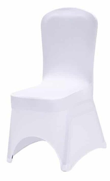 Husa scaun banchet, decupată culoarea albă