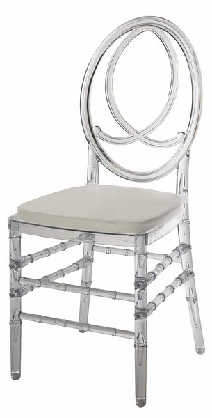 Scaun american de nuntă Phoenix color PP - transparent