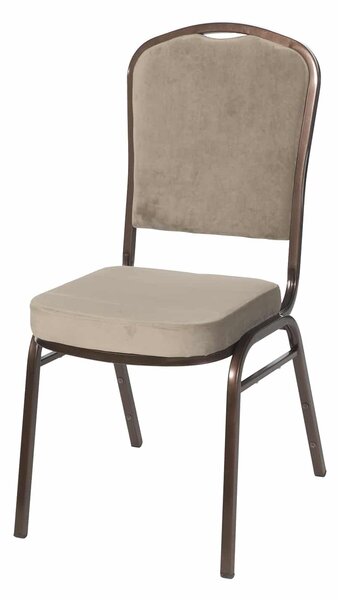 Scaun de banchet tapițat pentru conferințe 20x20x1,0 cm – catifea bej
