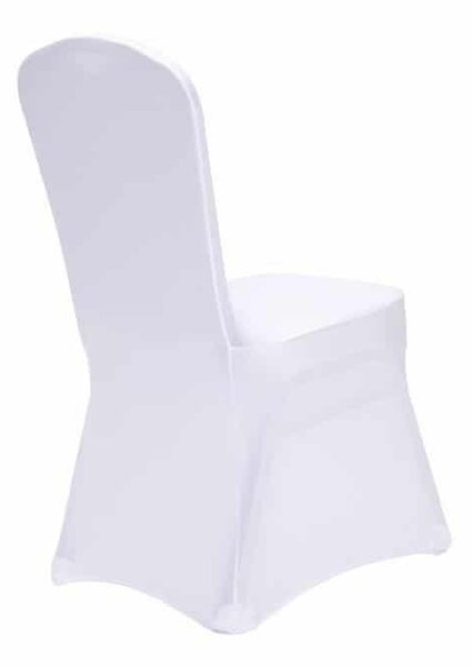 Husa scaun banchet, decupată culoarea albă