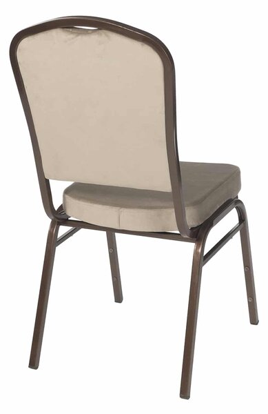 Scaun de banchet tapițat pentru conferințe 20x20x1,0 cm – catifea bej