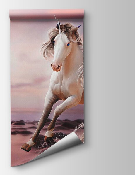 Fototapet Unicorn care rulează pe apă, Fototapet copii, Fototapet populare, u38651 - Tapeko.ro