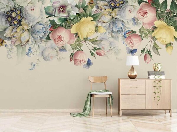 Tapet Buchet floral delicat, Fototapet Flori, u39845 : Uwalls.ro