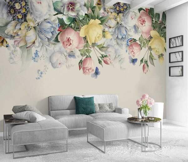 Tapet Buchet floral delicat, Fototapet Flori, u39845 : Uwalls.ro
