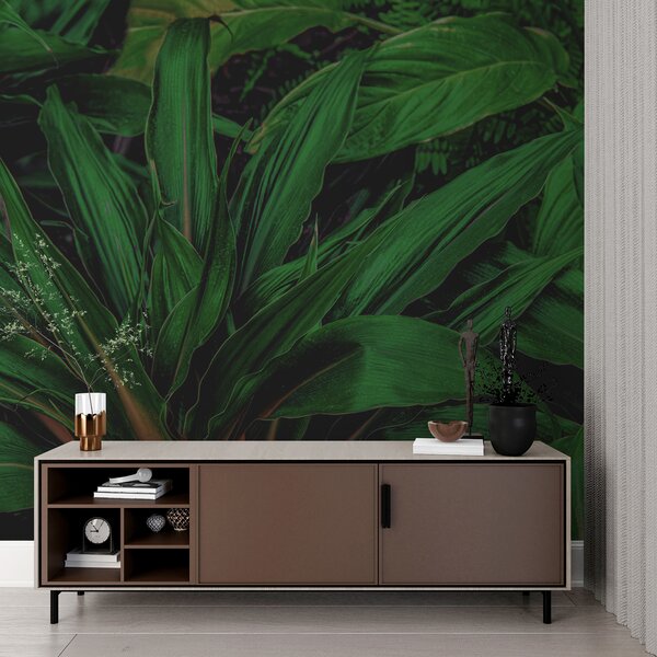 Fototapet Frunze tropicale luxuriante în verde vibrant, Fototapet 3D, Fototapet populare, u41136 - Tapeko.ro