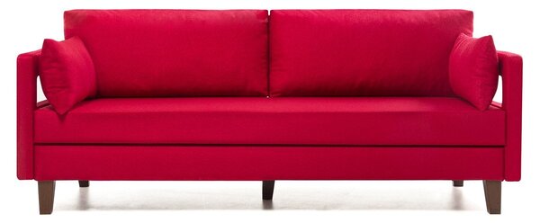 Canapea extensibila cu 3 Locuri Comfort, Rosu, 208 x 80 x 80 cm