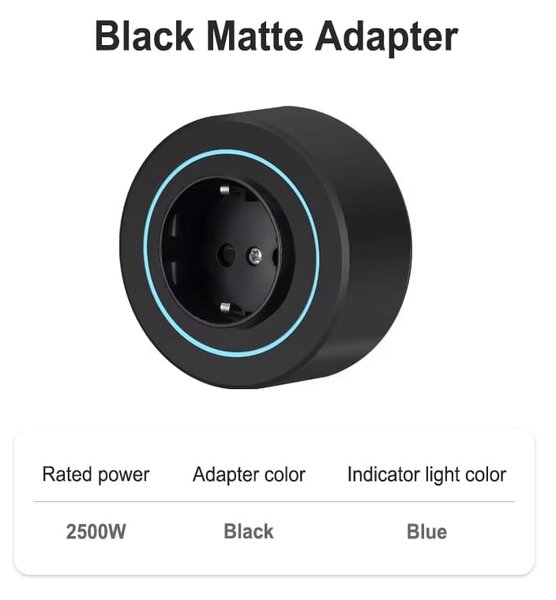 Sina modulara prize onuvio® 100cm, 8000w, 7 adaptoare (6x priza eu cu impamantare + 1x usb + type-c), montaj perete/blat, sistem premium birou/bucatarie, negru