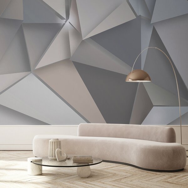 Fototapet Forme geometrice abstracte în culori moi, Fototapet geometric 3D, Fototapet populare, u42871 - Tapeko.ro
