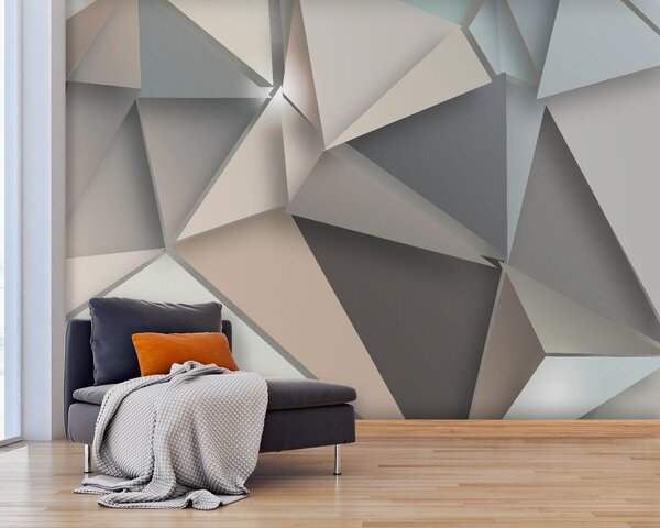 Fototapet Forme geometrice abstracte în culori moi, Fototapet geometric 3D, Fototapet populare, u42871 - Tapeko.ro