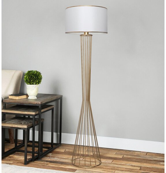 Lampadar AYD-3077 Alb Auriu