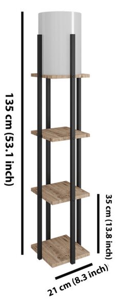 Lampadar Nora SRC Natural Negru