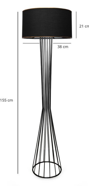 Lampadar AYD-3058 Negru